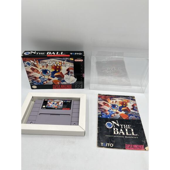 On the Ball (Super Nintendo SNES, 1992) Complete In Box - Picture 1 of 16